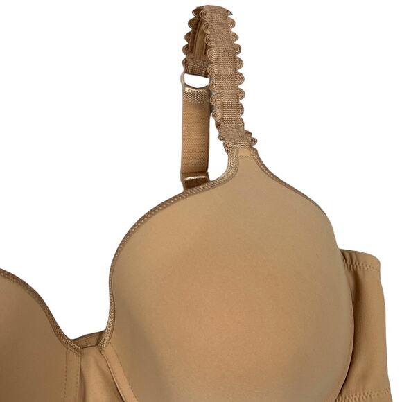 Le Mystere Renaissance Carina Bra Nude Tan Seamless Contour Scalloped Womens 42B - Picture 10 of 12